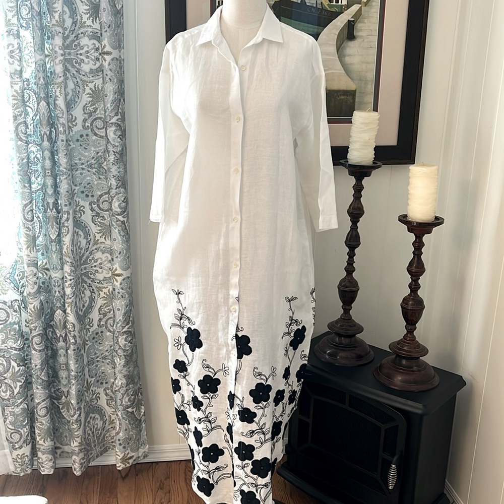 MARE ST BARTH 💯 LINEN TUNIC/BUTTON DOWN SHIRT Sz M